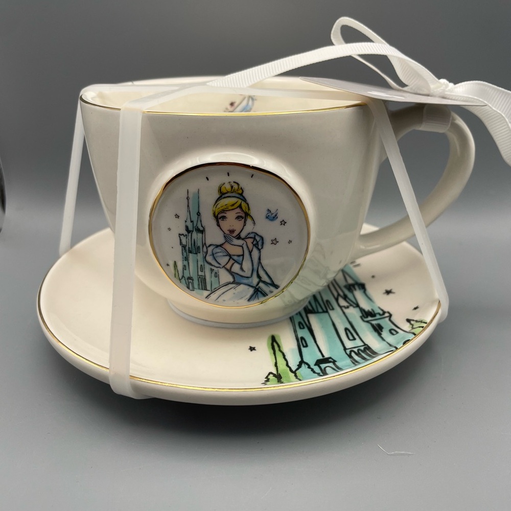 Disney Cinderella By Magenta Prinvess Cup And Saucer Set With Gold Detail NEW